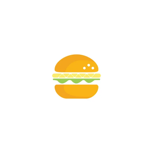 Burger Vector Logo Design Burger Fast Food Sign Icon — Stock Vector