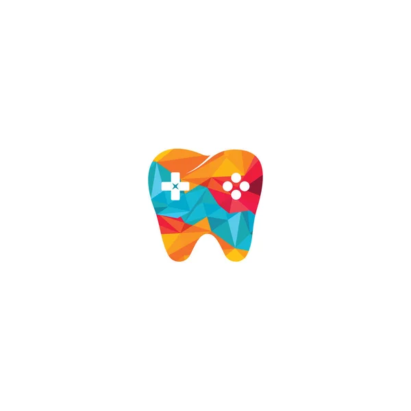 Diseño Del Icono Del Logo Del Juego Dental Diseño Del — Archivo Imágenes Vectoriales