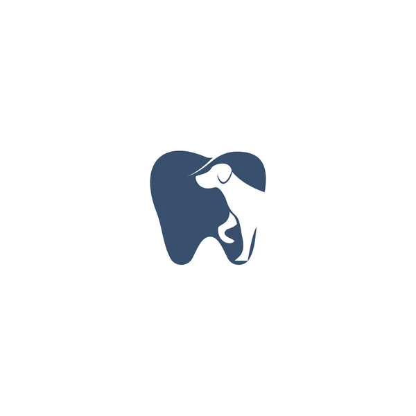 Зубы Логотипом Собаки — стоковый вектор
