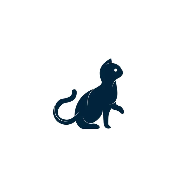 Кошачий Вектор Логотипа Дизайн Логотипа Зоомагазина Логотип Ухода Животными — стоковый вектор