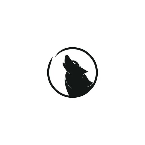 Templat Desain Logo Vektor Wolf - Stok Vektor
