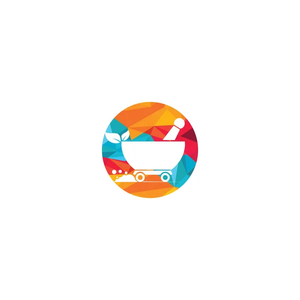 Медицина Доставка Логотип Іконка Дизайн Швидка Швидка Доставка Ліків Логотип — стоковий вектор