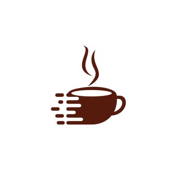 Bir fincan kahve vektör logo tasarımı. Coffee shop logo.