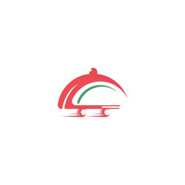 Yemek Teslimatı Fast Food Vector Logo Tasarımı.