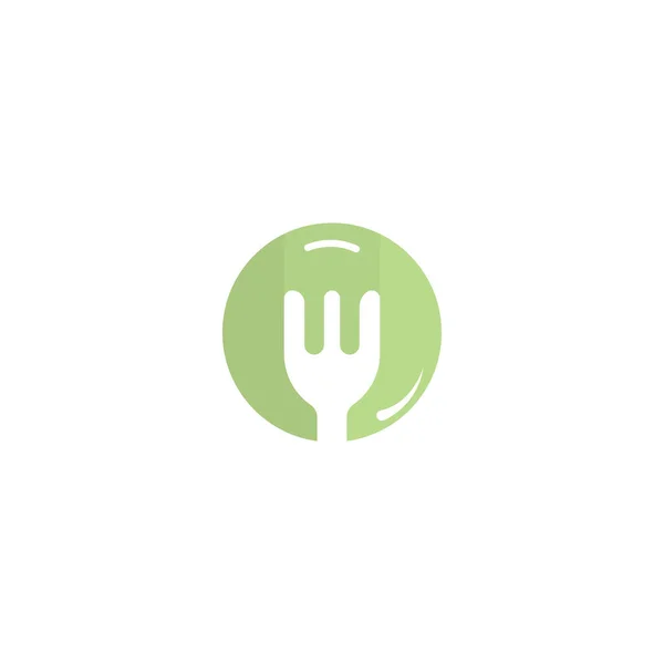 Gıda Vektör Logosu Tasarımı Çatal Simgesi Gıda Logosu Konsepti Yemek — Stok Vektör