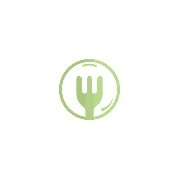 Diseño Del Logotipo Del Vector Alimenticio Icono Horquilla Concepto Logotipo — Vector de stock