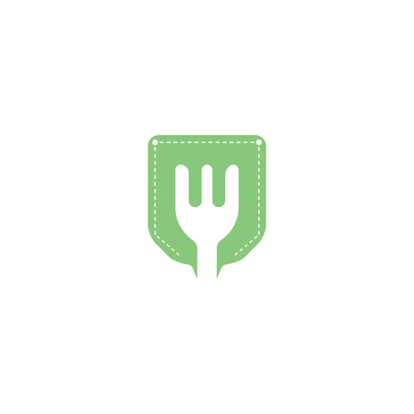 Diseño Del Logotipo Del Vector Alimenticio Icono Horquilla Concepto Logotipo — Vector de stock