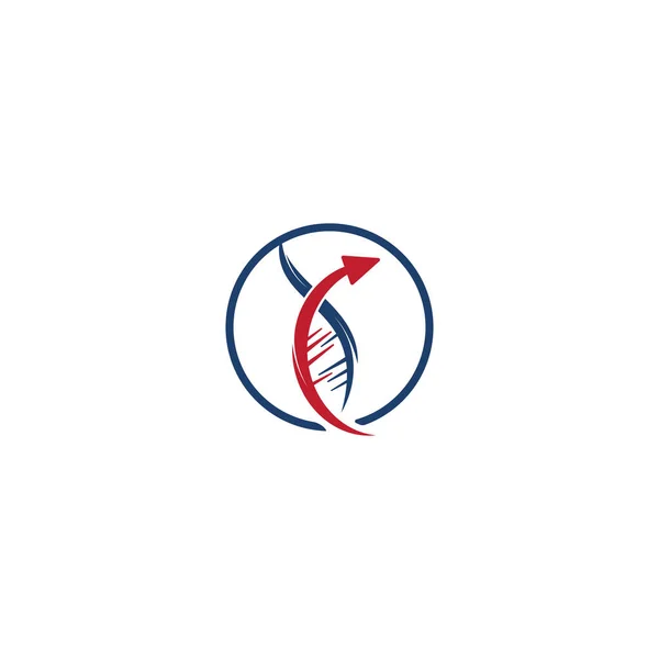 Ludzkiego Dna Projektowanie Logo Genetyczne — Wektor stockowy