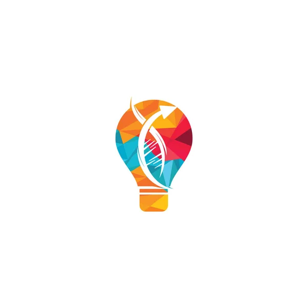 Lamplamp Human Nature Dna Genetisch Logo Ontwerp Ontwerp Van Logo — Stockvector