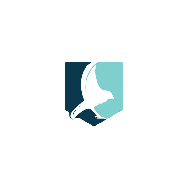 Modello Disegno Del Logo Vettoriale Uccello — Vettoriale Stock