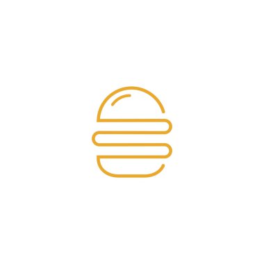 Burger vektör logosu tasarımı. Burger Cafe logosu..