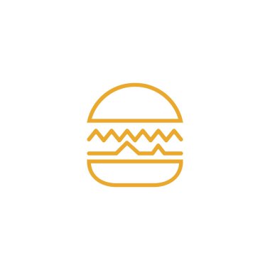 Burger vektör logosu tasarımı. Burger Cafe logosu..