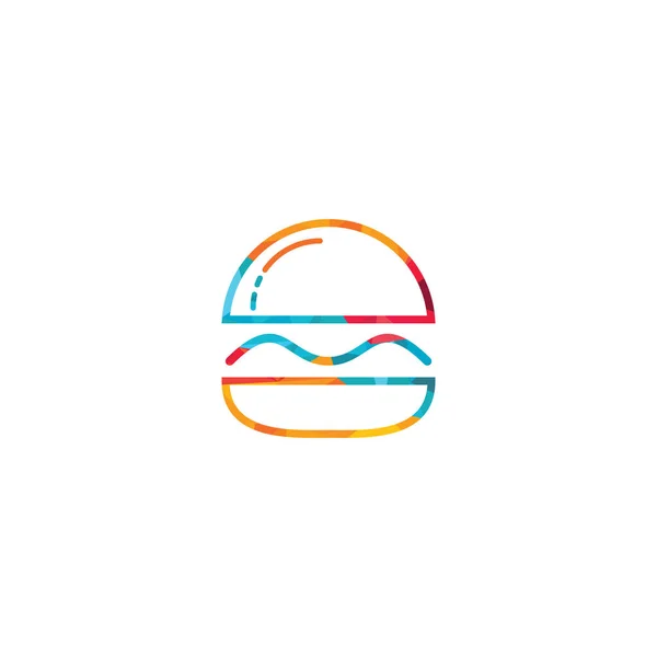 Diseño Del Logotipo Del Vector Hamburguesa Logo Burger Café — Vector de stock