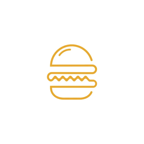 Diseño Del Logotipo Del Vector Hamburguesa Logo Burger Café — Vector de stock