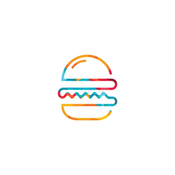 Diseño Del Logotipo Del Vector Hamburguesa Logo Burger Café — Vector de stock