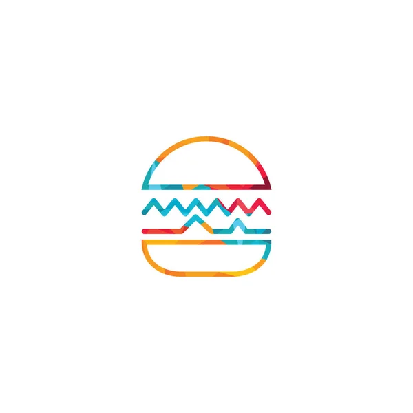 Burger Vektor Logo Design Burger Café Logo — Stockvektor