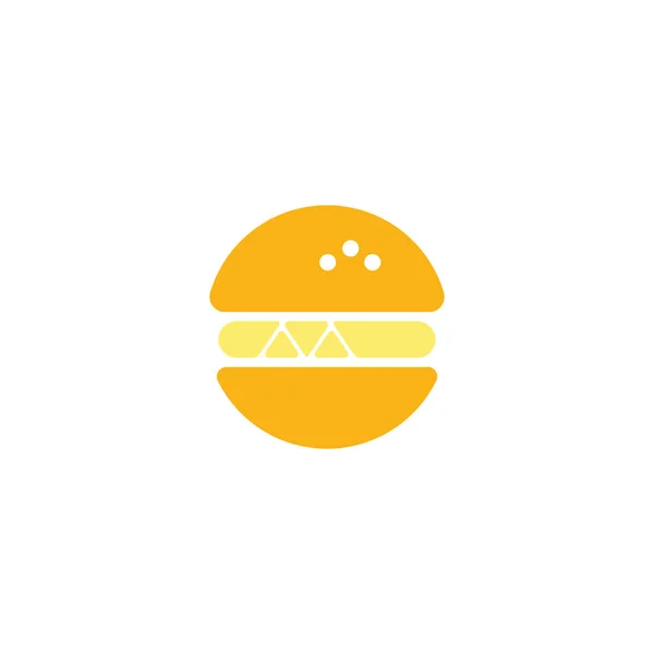 Burger Vecteur Logo Design Burger Café Logo — Image vectorielle