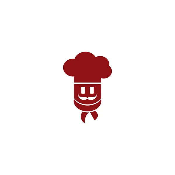 Projeto Logotipo Vetor Chef Cozinhar Restaurante Conceito Logotipo — Vetor de Stock