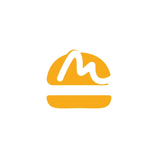 Brev Burger Vektor Logotyp Design Hamburgercaféets Logotyp — Stock vektor