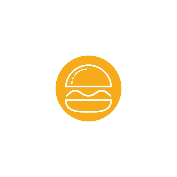 Burger Vecteur Logo Design Burger Café Logo — Image vectorielle