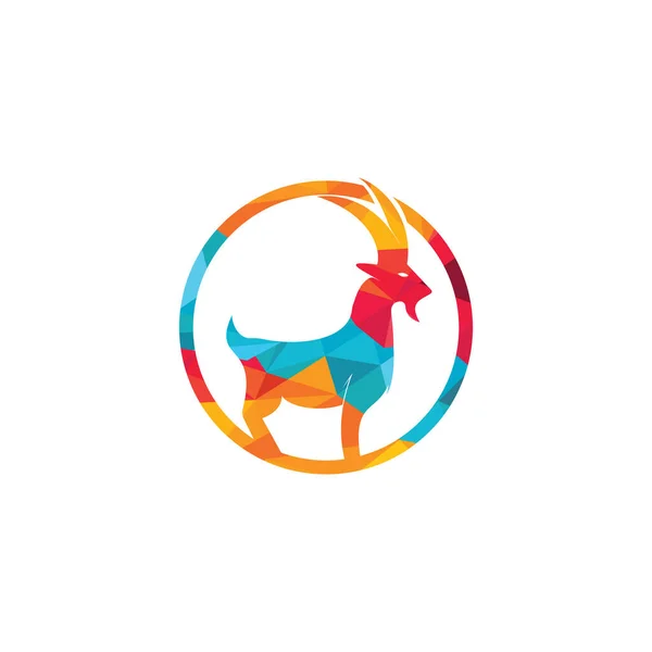 Ziege Simple Logo Template Design Gebirgsziege Vektor Logo Design — Stockvektor