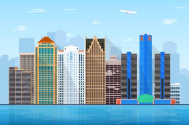 Detroit Michigan manzarası görülmektedir
