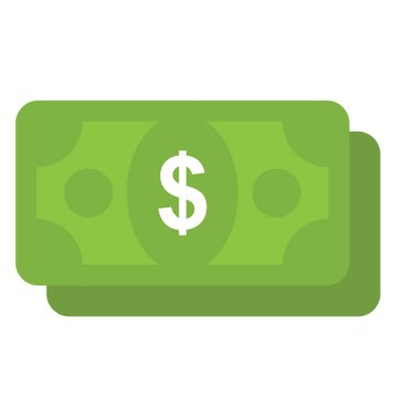 Bir dolarlık banknot, nakit yığını 