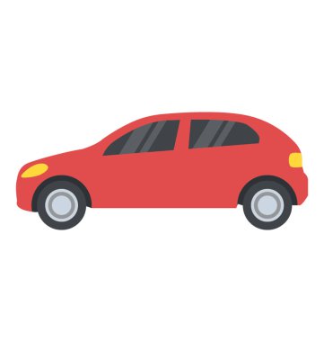 Mini araba taşıma düz simgesi