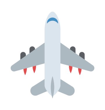 Uçan bir uçak airbus düz simgesi