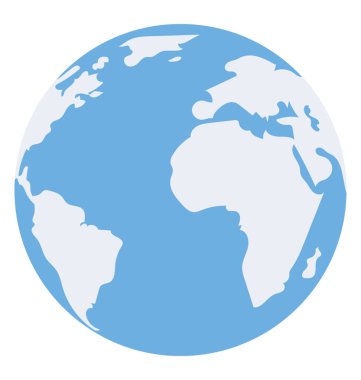 Dünya gezegeni temsil eden mavi ve beyaz desenleri ile küresel dünya