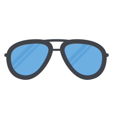 gözlük, güneş gözlüğü simgesi düz.