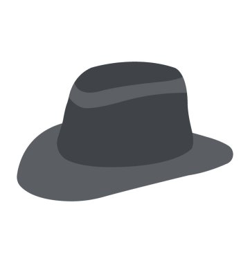 Kovboy şapkası, yaz gölge düz simgesi