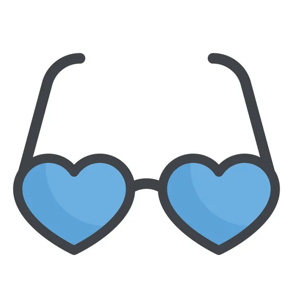 ハート形美しいサングラス — ストックベクタ