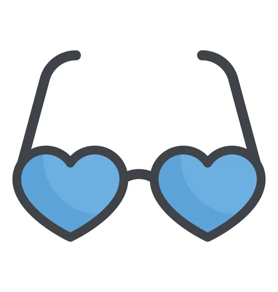 Une Forme Coeur Belles Lunettes Soleil — Image vectorielle