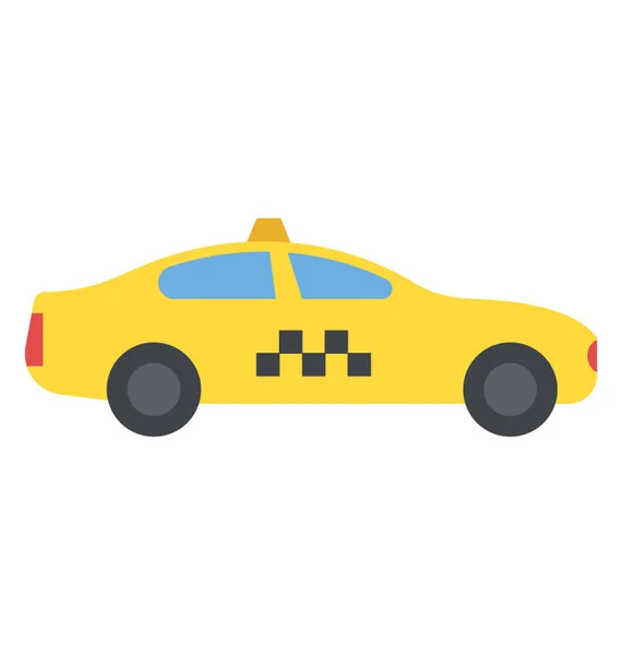 Taxi Cab Transportation Flat Icon — Stock Vector