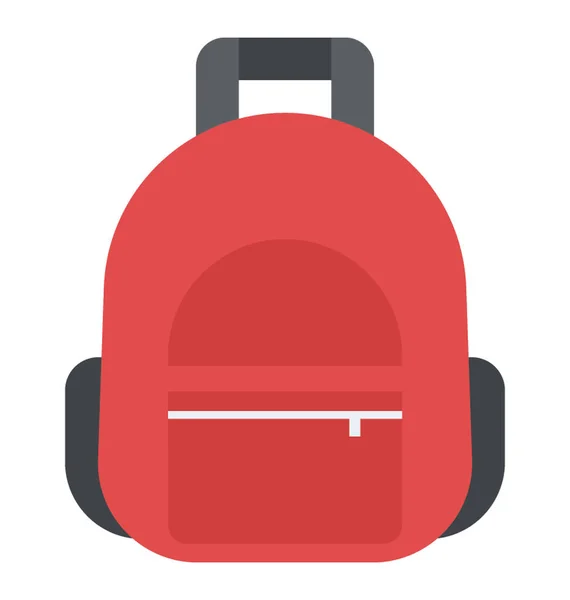 Μια Τσάντα Κόκκινη Τουριστικό Λευκό Φόντο — Διανυσματικό Αρχείο