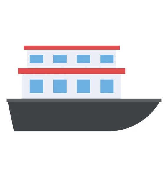 Viaje Por Mar Crucero Viajando — Vector de stock