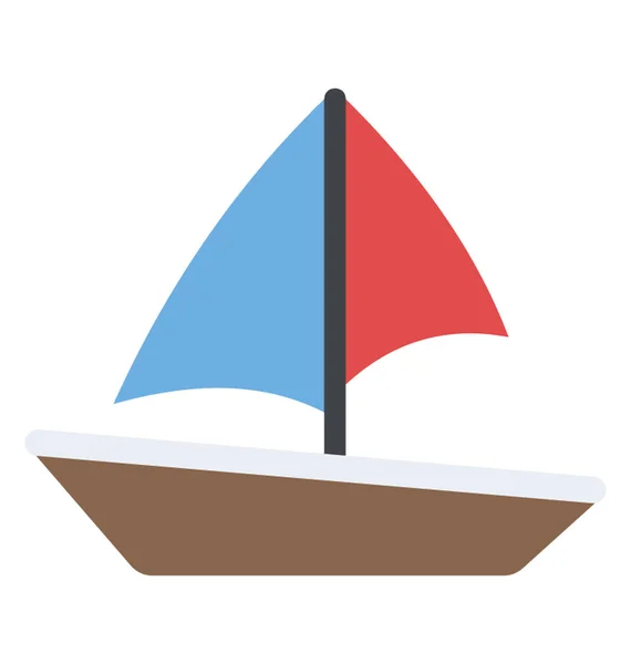 Ein Schönes Segelboot Für Seereisen — Stockvektor