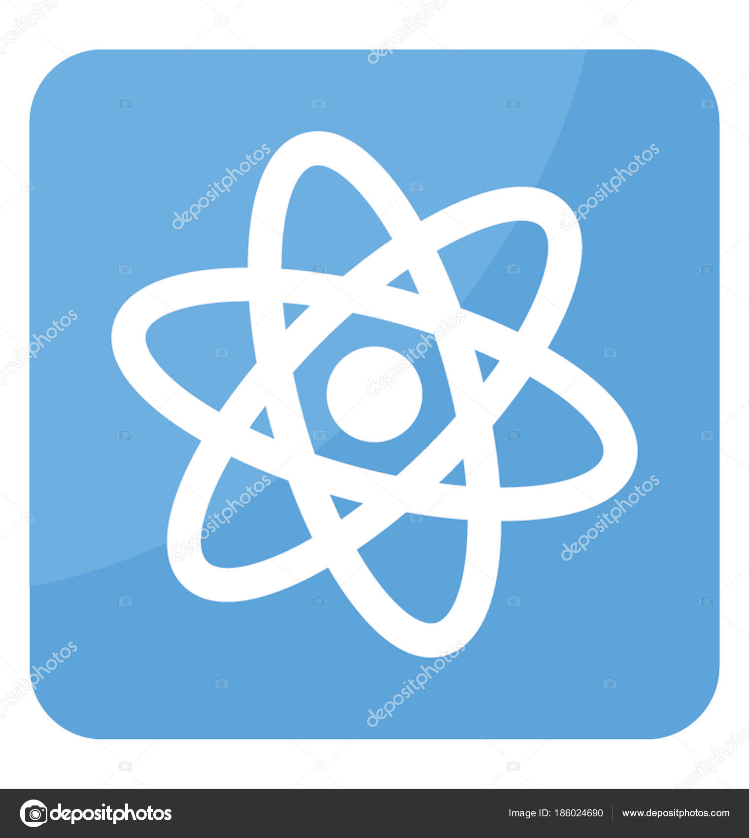 Icona Modello Atomico Vortice Rutherford Vettoriali Stock