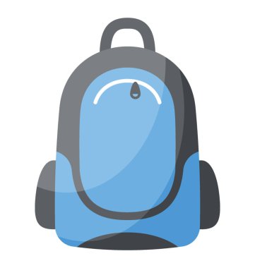 Beyaz arka plan ile bir kırmızı turist çanta