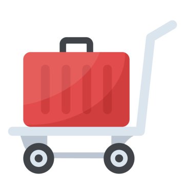 Bir el itme sepeti, Bagaj arabası düz simgesi