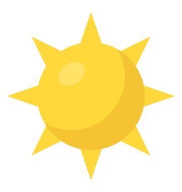 Güneş parlak, güneş sistemi ve hava işareti