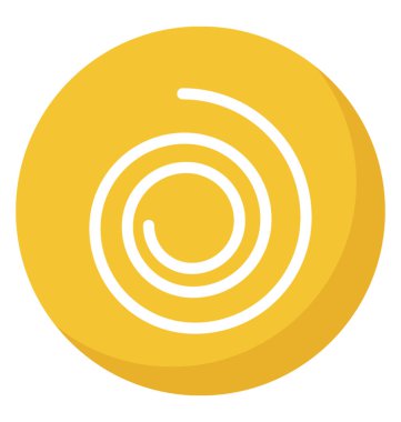 Sarı renkli Siklon düğme sembolü 