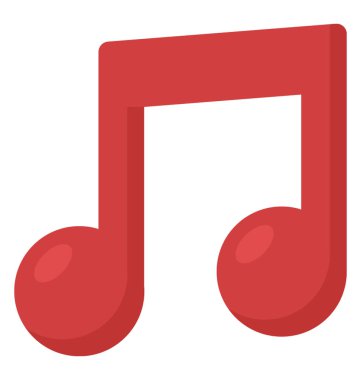 Düz simgesi tasarım müzik notaları
