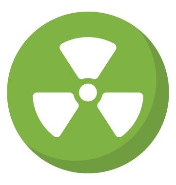 Düz simgesi tasarım radyoaktif sembol