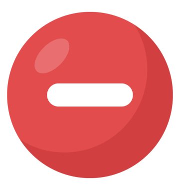 Aritmetik sembol eksi işareti temsil eden çıkarma