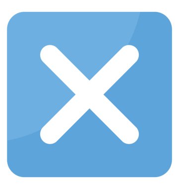 Çapraz işareti silme sembolik