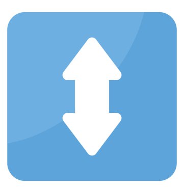 Ok yukarı ve aşağı bir grafik sembolü