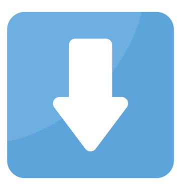 Downwards ok göstergesi kare 