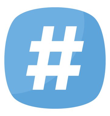 Tipografik işaret hashtag bilinen